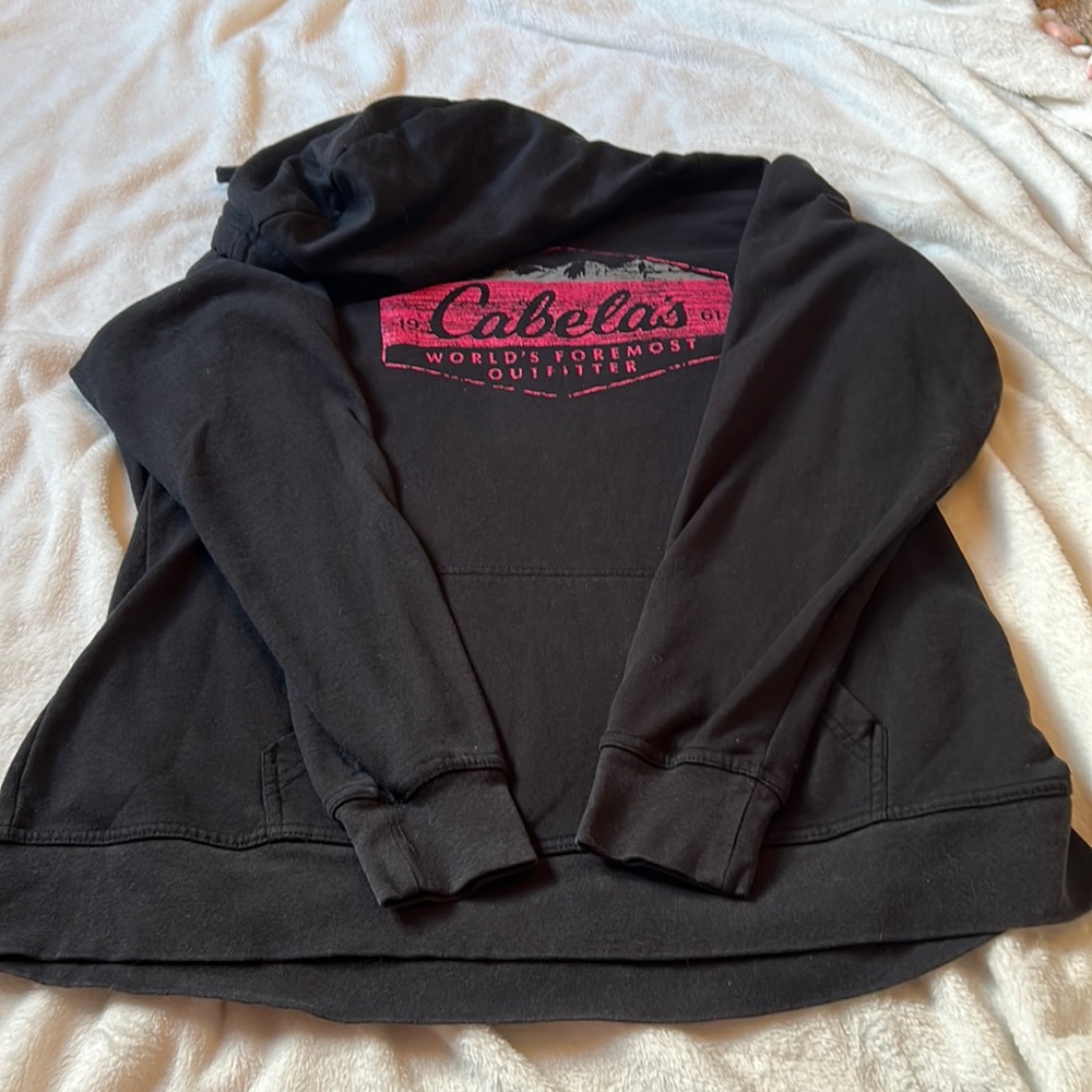 pink and black hoodie
